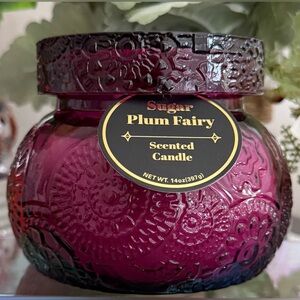 🆕🍡 LIMITED EDITION “SUGAR PLUM FAIRY” GLASS JAR CANDLE. (14 oz). BRAND NEW!